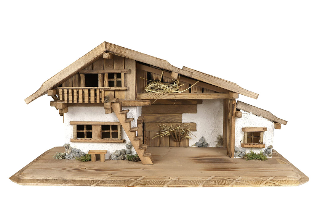 Woidwerk Manufaktur Weihnachtskrippe Krippe Krippenstall (W28) Weihnachten Weihnachtskrippen Krippen