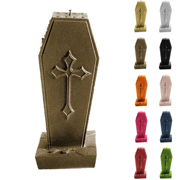 Candellana Sarg Deko Kerze - Halloween Deko - Gothic Deko - Grunge Deko Kerze - Heavy Metal Deko - P