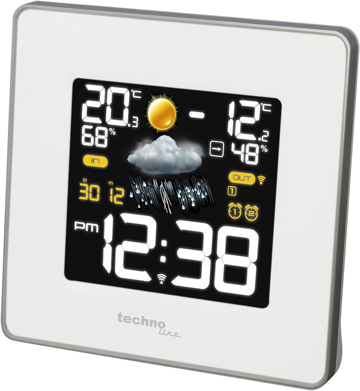Technoline WS 6440 moderne Wetterstation mit Funkuhr, Temperatur-,Luftfeuchte-, und Luftdruckanzeige