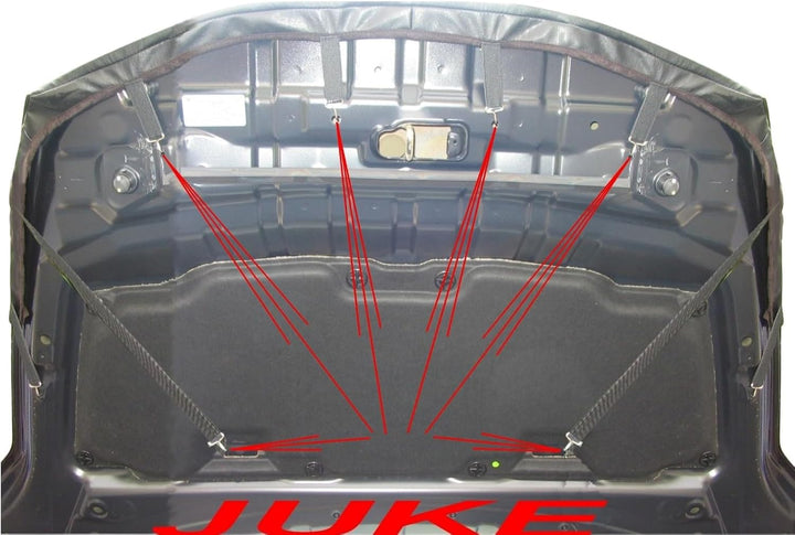 AB-00869 CARBON OPTIK Auto Bra kompatibel mit Nissan Juke Bj. 2010-2019 Haubenbra Steinschlagschutz