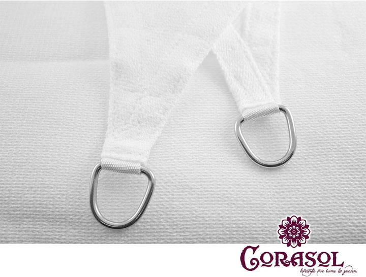 Corasol COR10SQ36-WH Premium Sonnensegel 3,6 x 3,6 m, quadratisch, weiss