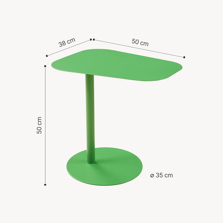 [en.casa] Beistelltisch Nastätten Gartentisch Couchtisch mit Metallgestell Sofatisch modernes Design