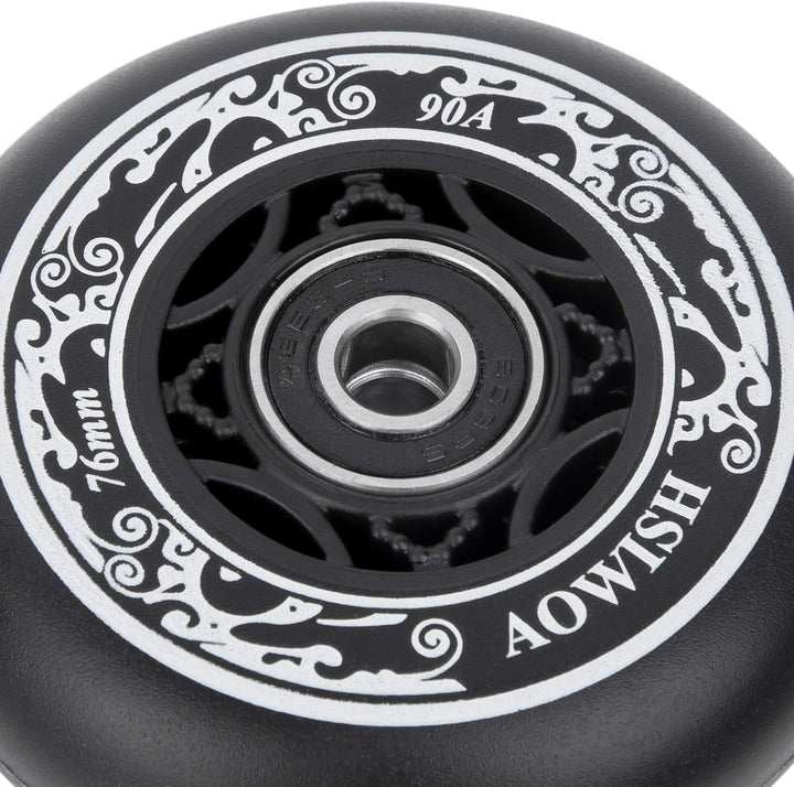 AOWISH Ripstik Wheels [2er Pack] 76 mm Ripstick Wheels 90A Ripsurf Caster Board rad mit vorinstallie