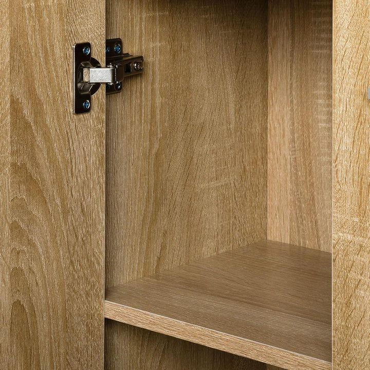 CARO-Möbel Kommode Sideboard Schrank Tommy in Sonoma Eiche, Anrichte Highboard mit Schublade und 2 T