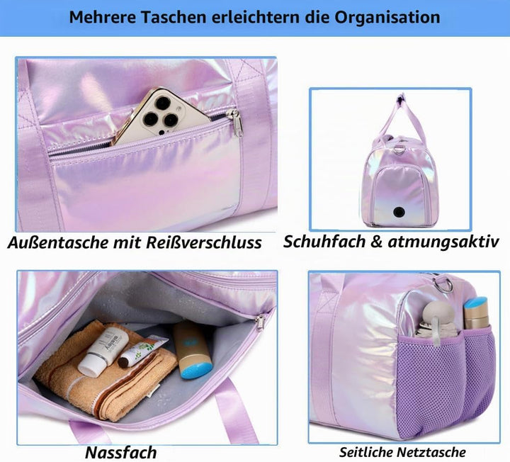 Reisetasche Kinder Sporttasche Kinder Mädchen Weekend Bag Saunatasche Trainingstasche Schwimmtasche