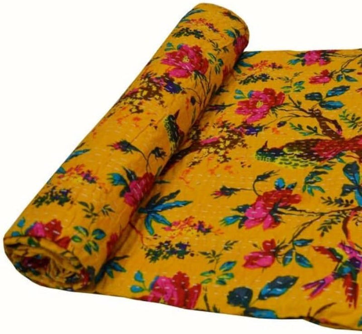 Schöne indische handgemachte Kantha Quilt Baumwolle Tagesdecke werfen Kantha Quilt, Bettwäsche werfe