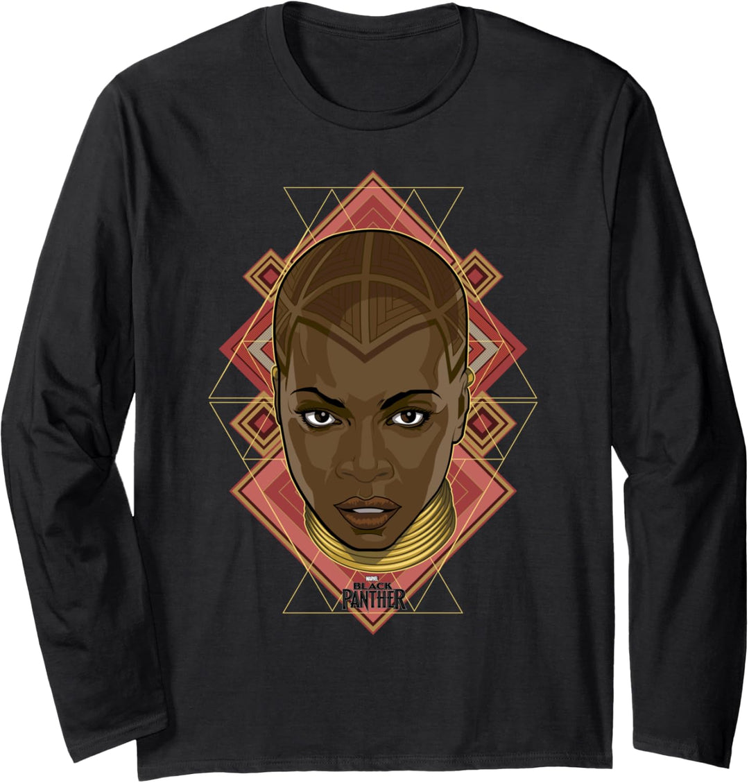 Marvel Black Panther Okoye Portrait Langarmshirt