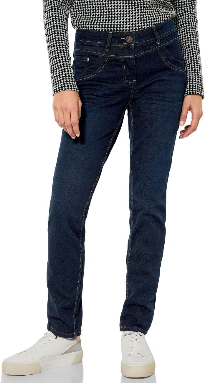 Cecil Damen Loose Fit Jeans 26 Rinsed Wash (Blau), 26 Rinsed Wash (Blau)