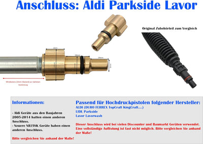 Sandstrahl Set für Hochdruckreiniger von Duro,Ferrex,Parkside,Topcraft,Kränzle,Nilfisk,KEW,WAP und v