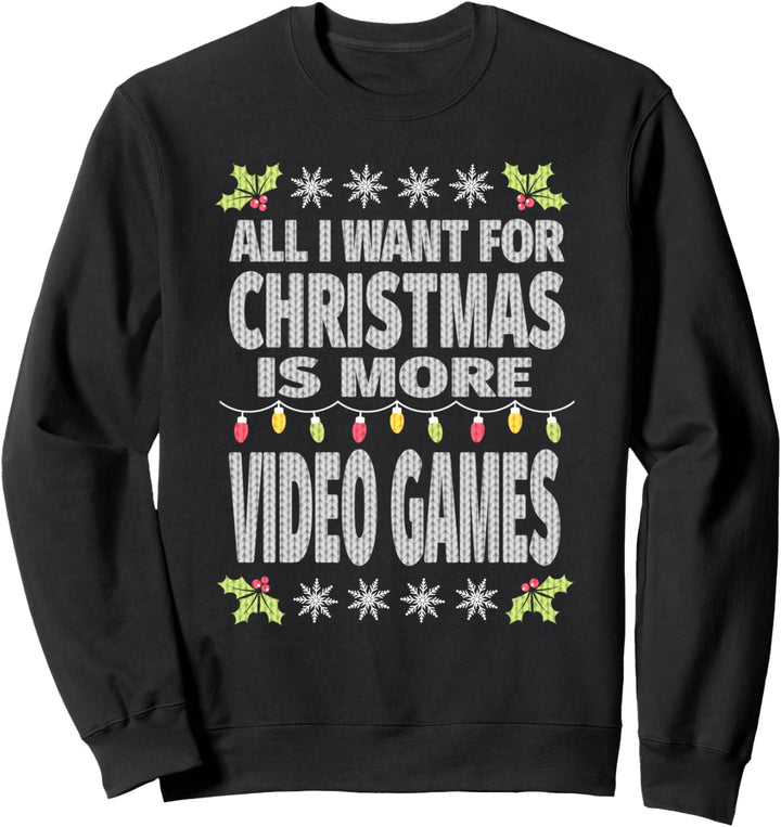 Videospiele für Jungen Hässliche Weihnachten Sweatshirt