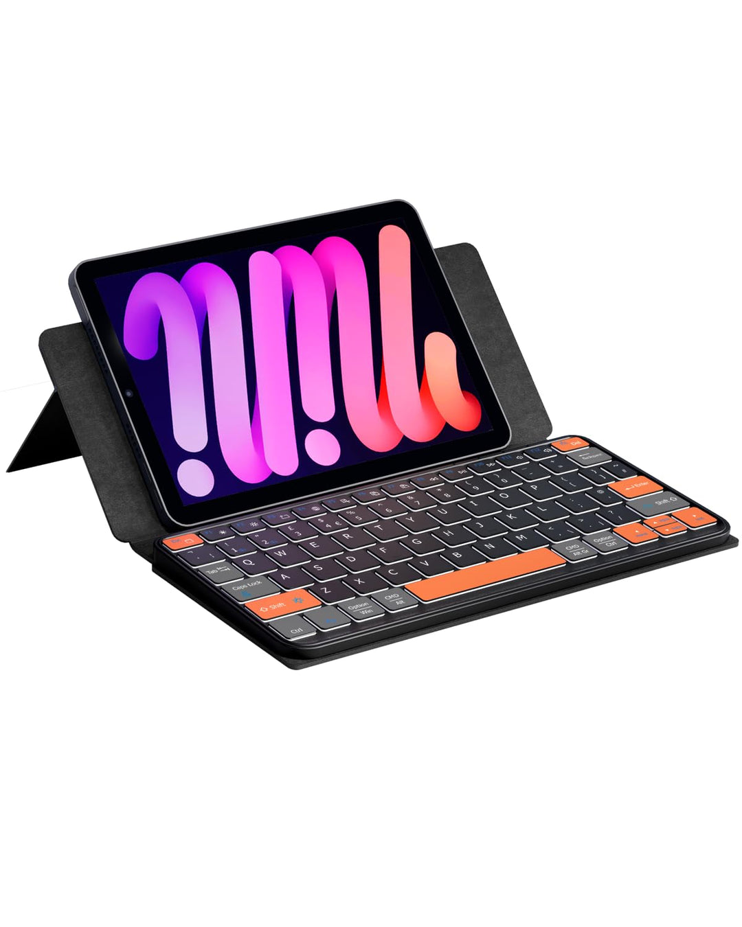 Doohoeek Mini Bluetooth Tastatur für Tablet & Smartphone – Dual Verbindung mit 2 Geräten, Verstellba