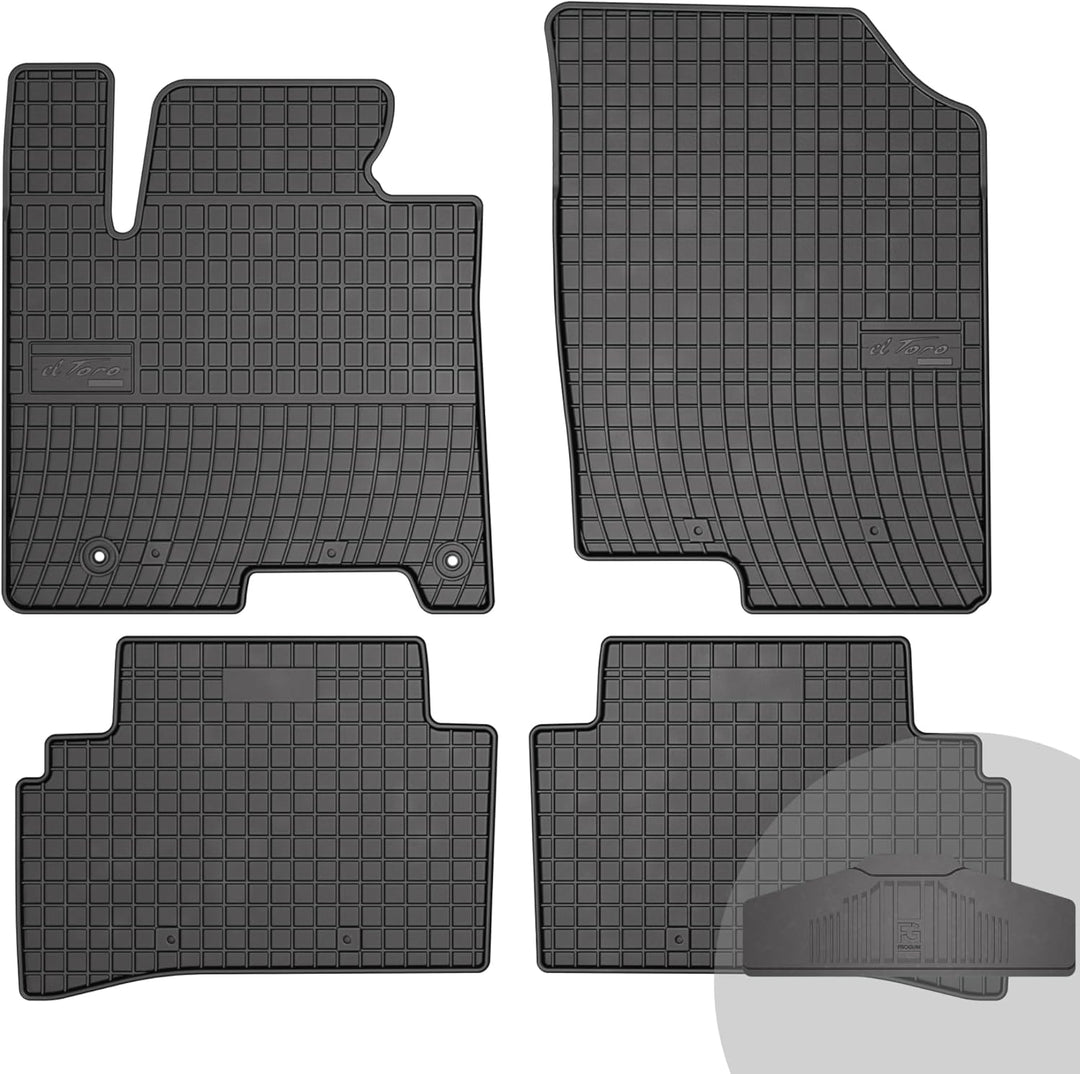 FROGUM EL Toro Gummimatten Ganzjähriges-Set von Autofussmatte Auto Fussmatten für Hyundai Tucson IV