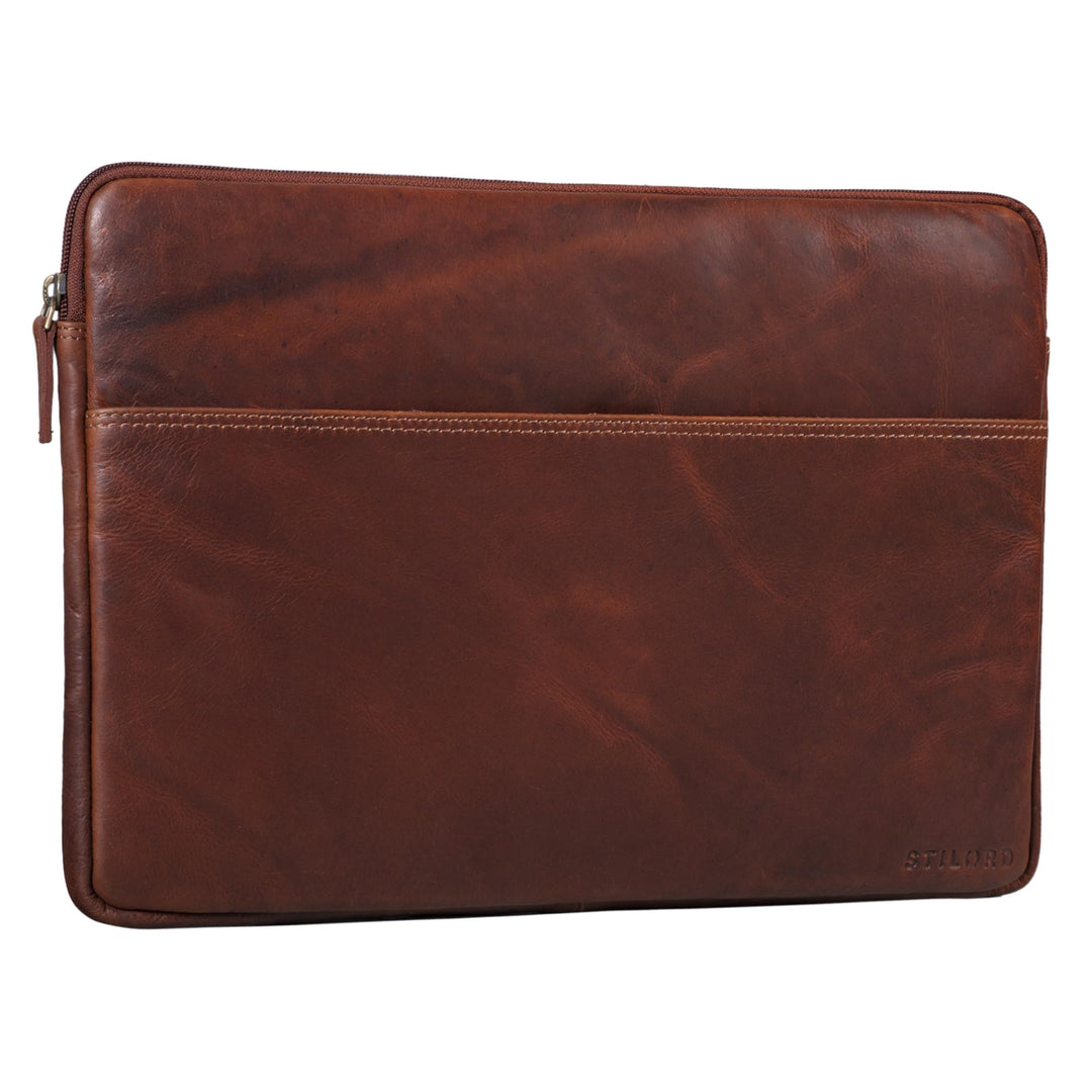 STILORD Murphy Laptoptasche 15.6 Zoll Leder Vintage Sleeve ideal als MacBooktasche 16 Zoll Laptop Hü
