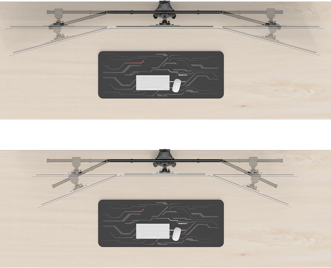 HFTEK - Monitor TV Halter Mounts Tischhalterung für 3 Bildschirme von 15 bis 27 Zoll – VESA 75/100 -