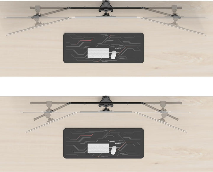 HFTEK - Monitor TV Halter Mounts Tischhalterung für 3 Bildschirme von 15 bis 27 Zoll – VESA 75/100 -