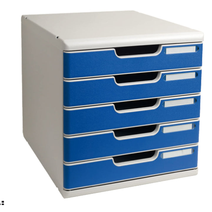 Exacompta 301003D Modulo Ablagebox, 350 x 288 x 320 mm, mit 5 Schubladen, ideal für Dokumente DIN A4