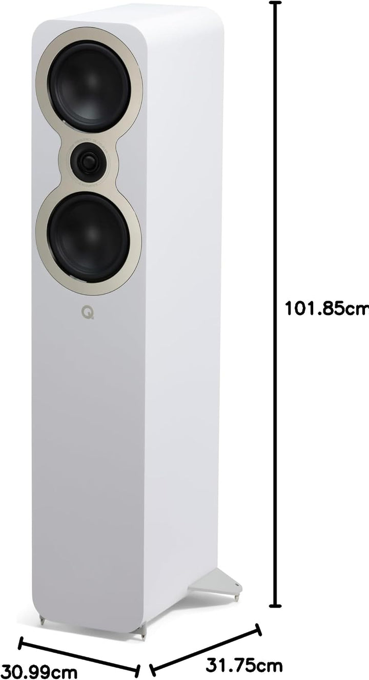 Q Acoustics 3050c Bodenlautsprecher weiss satiniert (Preis gilt für 1 Stück, für ein komplettes Paar