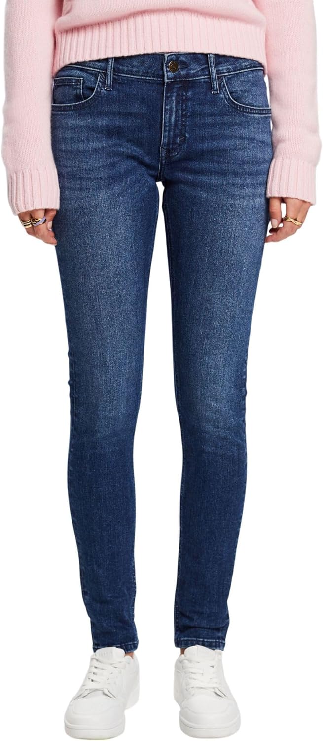 ESPRIT Skinny Jeans mit mittlerer Bundhöhe 25W / 32L 901/Blue Dark Wash, 25W / 32L 901/Blue Dark Was