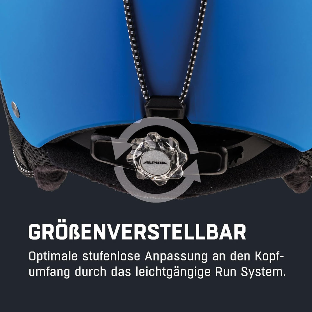 ALPINA ZUPO - Sicherer, Stossabsorbierender, Belüfteter & Schlagfester Skihelm Für Kinder blue matt