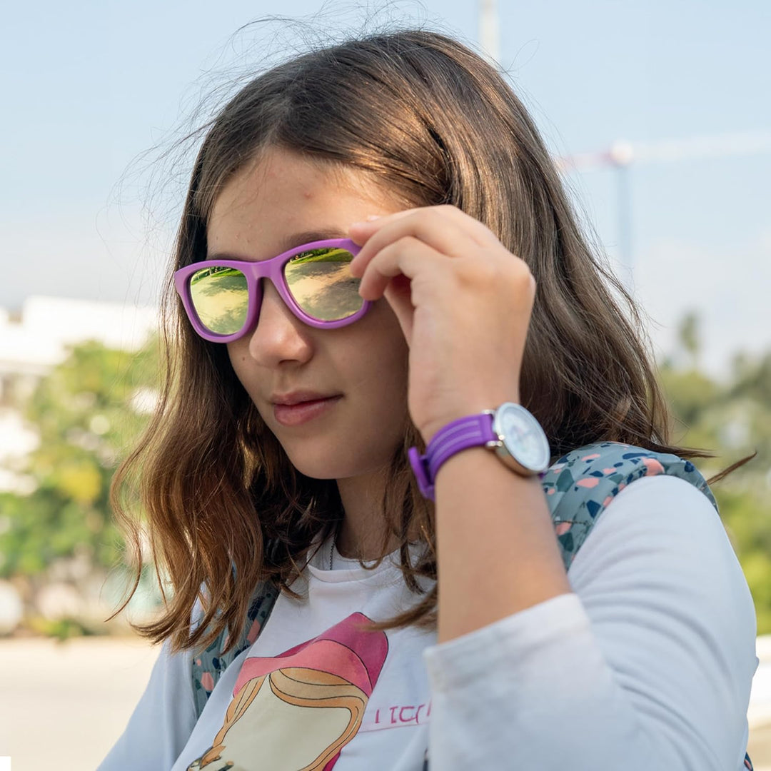 Kiddus Sonnenbrille aus Recycelten Fischernetzen. Für Mädchen und Jungen ab 12 Jahren. UV400 100% Sc