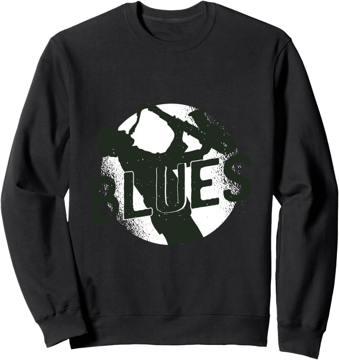 Blues Music Design Saxophon Moon Blues Sweatshirt