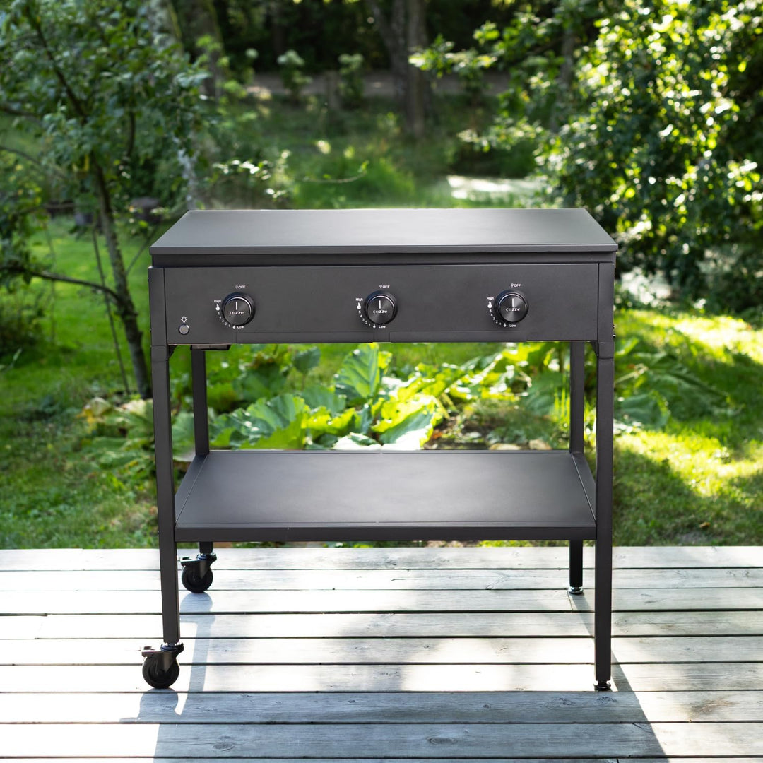 cozze 900 Station Outdoor Tisch für Pizzaofen &amp; Grill – Robuster Grillwagen aus verzinktem Stahl, fa