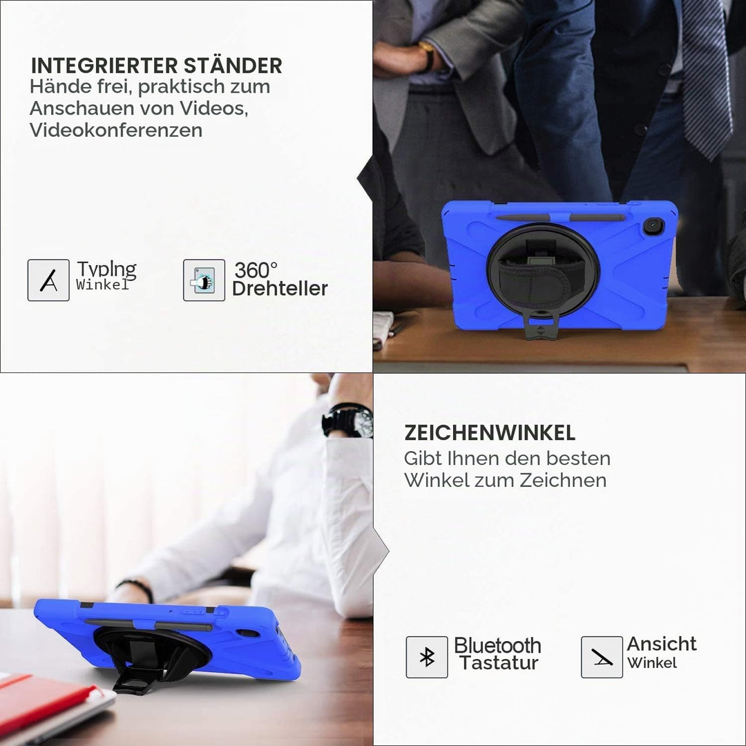 Gerutek Hülle Samsung Galaxy Tab S6 Lite 10,4 Zoll (2024/2022/2020), Stossfeste Robust Panzerhülle m