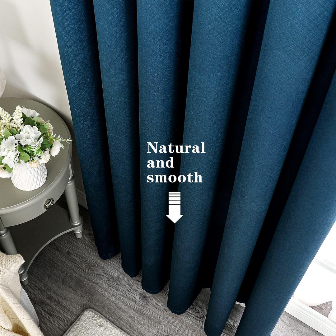 Krismile Total Blackout Curtains – Thermal Insulated Soundproof & Noise Reducing, Thick Long Lined C