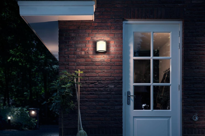 Philips myGarden Wandleuchte Samondra LED Licht [Anthrazit] Kaltweiss 4000K für Garten und Terrasse,