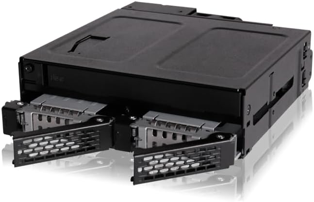 ICY DOCK ToughArmor MB602SPO-B - Wechselrahmen für 2X 2,5 Zoll SATA/SAS SSD/HDD und 1x SATA (Ultra)