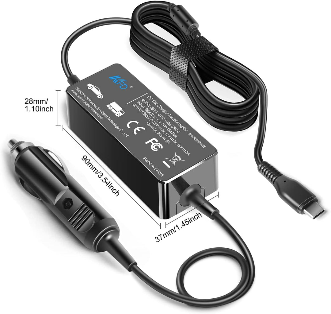 KFD 100W 96W 90W 87W 65W USB C DC 12V-24V KFZ Ladekabel Auto Ladegerät Laptop Netzteil für MacBook P