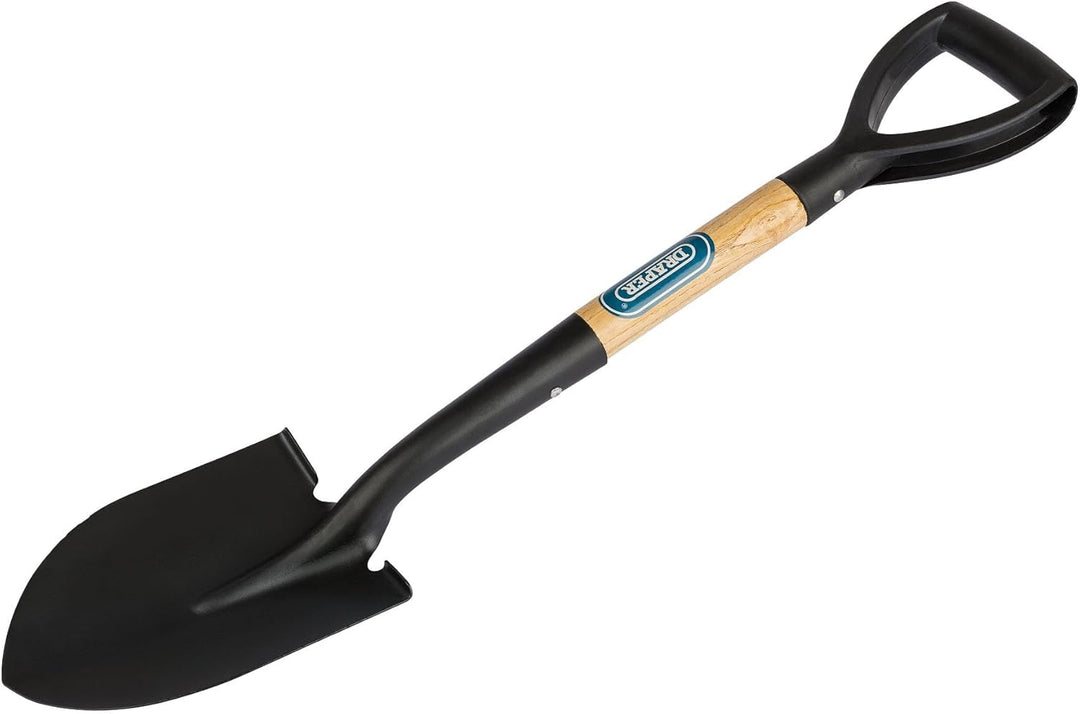 Draper 15072 Round Point Mini Shovel with Wood Shaft, 0 V, Black Runde Spitze, Runde Spitze