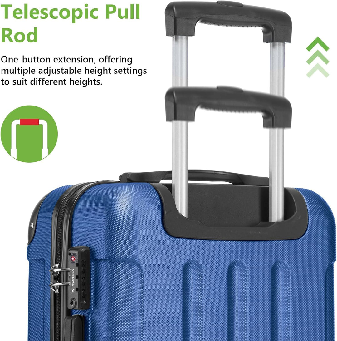Suitcase, TSA-Schloss YKK-Reissverschluss Reisekoffer, Hartschalenkoffer, Gepäck Trolley, Kabinenkof