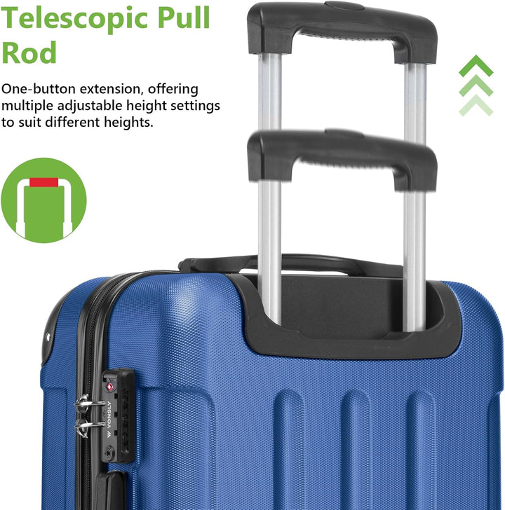 Suitcase, TSA-Schloss YKK-Reissverschluss Reisekoffer, Hartschalenkoffer, Gepäck Trolley, Kabinenkof