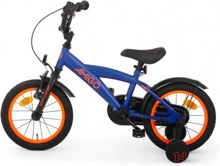 AMIGO Explorer - Kinderfahrrad - 12/14 / 16 Zoll - mit Handbremse, Rücktritt, Lenkerpolster und Stüt