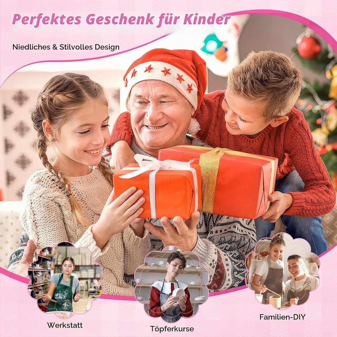 Töpferscheibe Elektrisch, Töpferscheibe Keramik Rad Maschine 30 W,Mini Electric Pottery Wheel mit 10