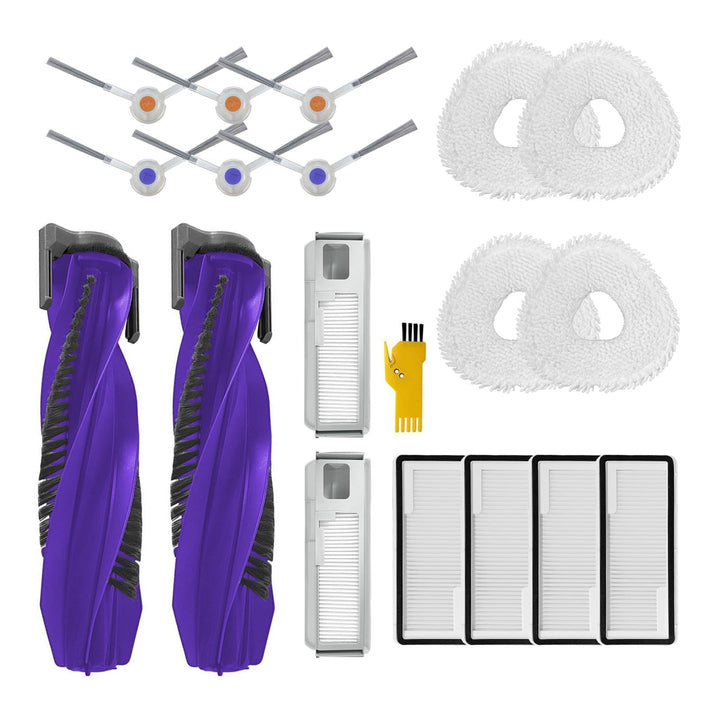 Zubehör für NARWAL Freo X Ultra Roboter Staubsauger Ersatzteile 18 Packungen 2 Hauptbürsten, 4 Filte