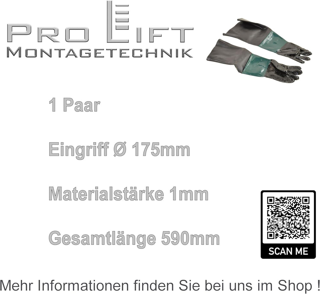 Handschuhe für Sandstrahlkabine Ersatzhandschuhe