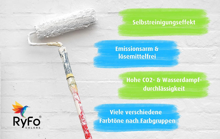 RyFo Colors Silikonharz Fassadenfarbe Lotuseffekt Trend Bernstein 10l - bunte Fassadenfarbe, weitere