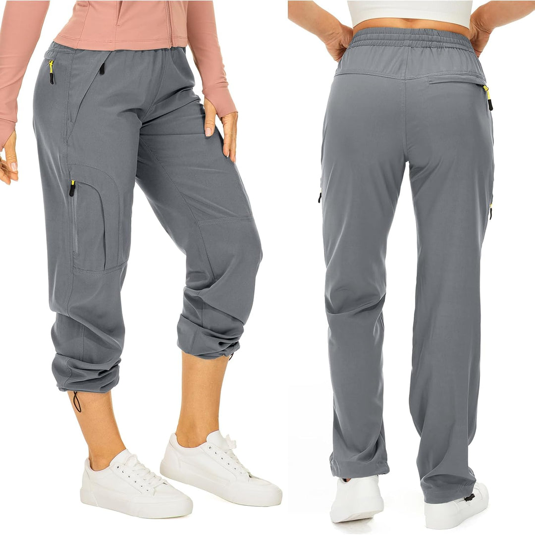 yeyity Wanderhose Damen Leichter Quick Dry Outdoorhose Atmungsaktiv Cargohose UV-Schutz Trekkinghose