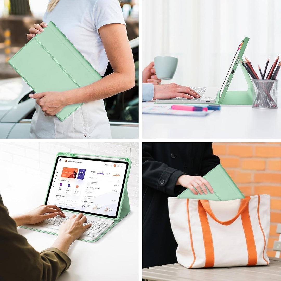 Tastatur für Xiaomi Pad 8/7/7 Pro 2024 11.2", Hülle mit Tastatur für Xiaomi Pad 7 2024 Magnetische B