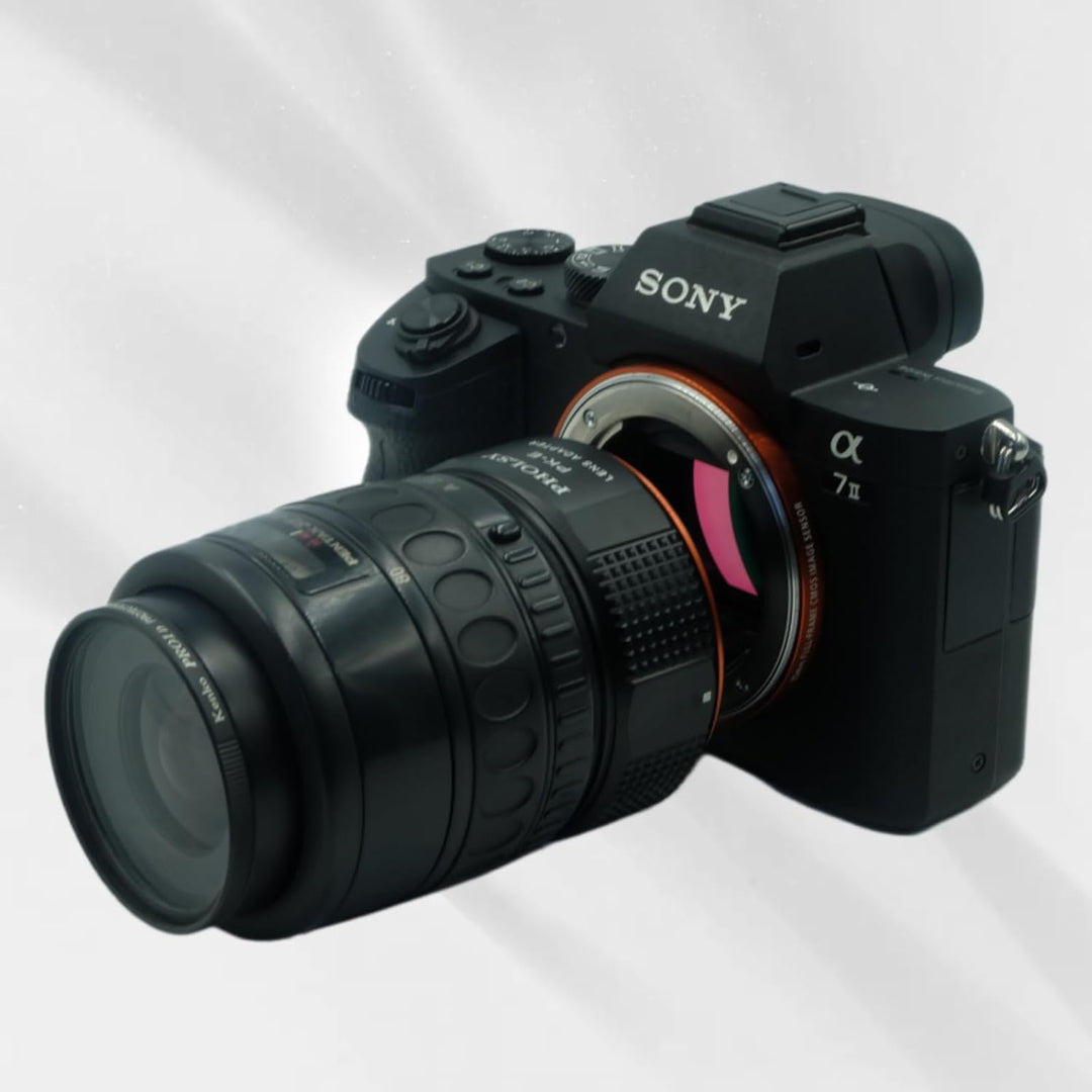 PHOLSY PK auf Sony E Objektivadapter Kompatibel mit Pentax K PK Objektiv auf Sony E Kameragehäuse Al