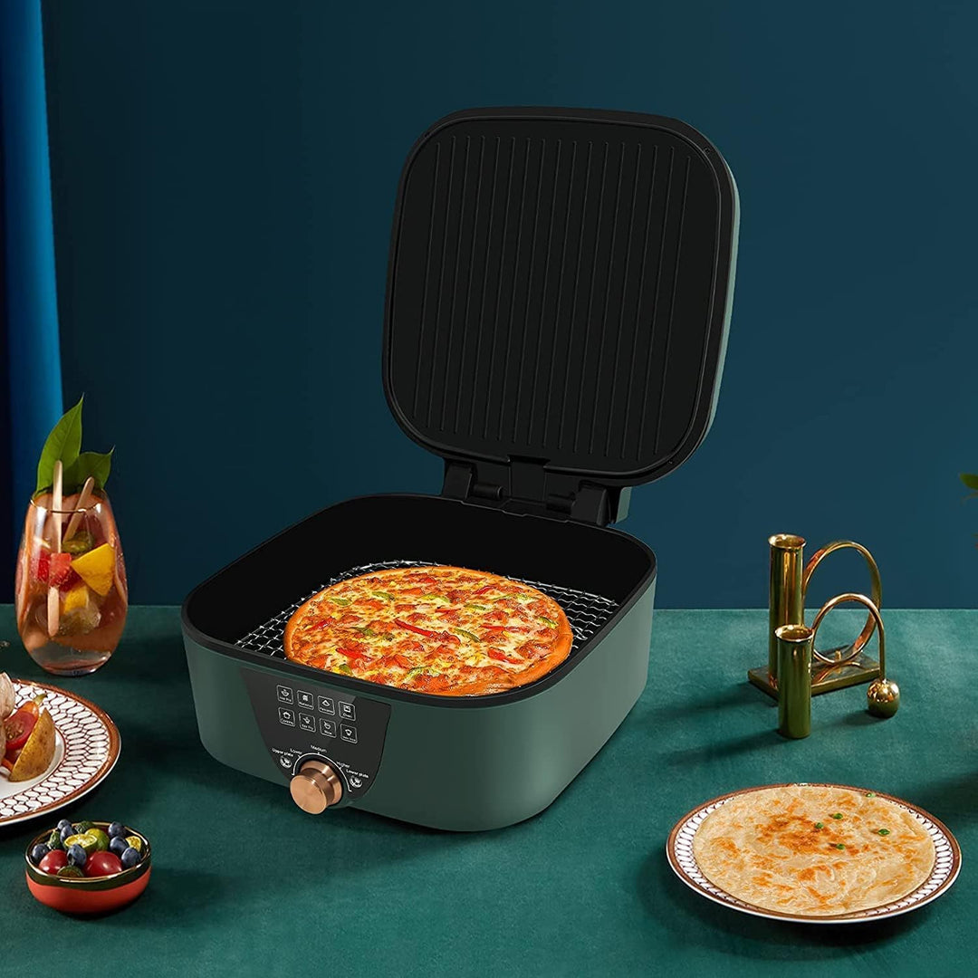 Uten Hot Pot Barbecue, 2 in1 Multifunktion Doppelbratpfanne Grill mit Antihaftbeschichteter Oberfläc