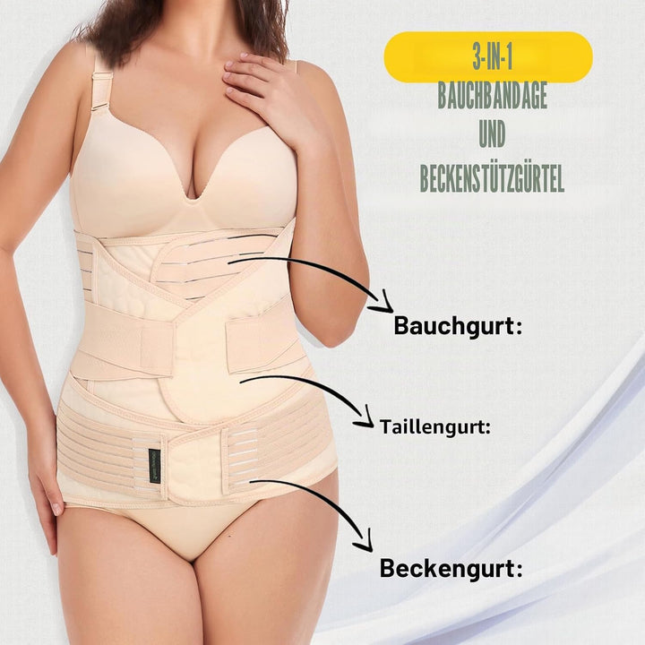 3 in 1 Postpartale Bauch Unterstützung Erholung Gürtel - Postpartum Gürtel für Damen - Postnatal Bau