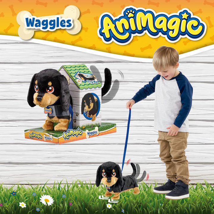 Animagic 31290 - Waggles, der Dackel, der wackelt - Elektronisches Haustier, ab 4 Jahren neu version