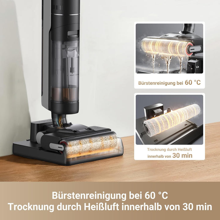 DREAME H12 Pro Ultra Nass- und Trockensauger, Bürstenreinigung 60 °C, 30 Min Heisslufttrocknung, Sel