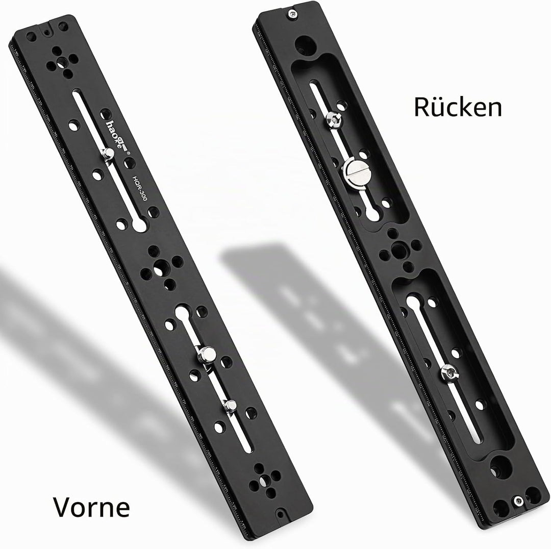 Haoge HQR-300 300 mm Mehrzweck-Schnellwechselplatte für Kamerastativ, Kugelkopf, Klemme für Arca Swi