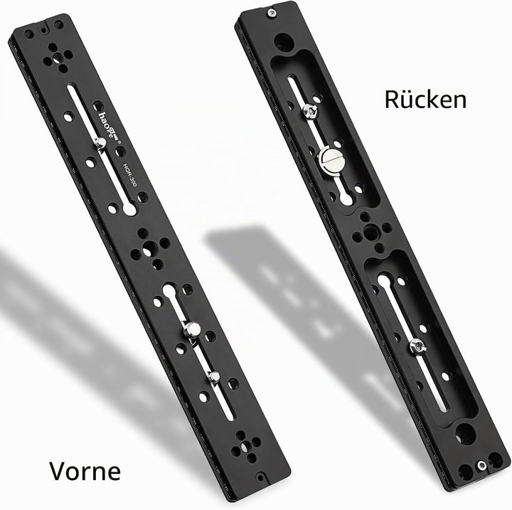 Haoge HQR-300 300 mm Mehrzweck-Schnellwechselplatte für Kamerastativ, Kugelkopf, Klemme für Arca Swi