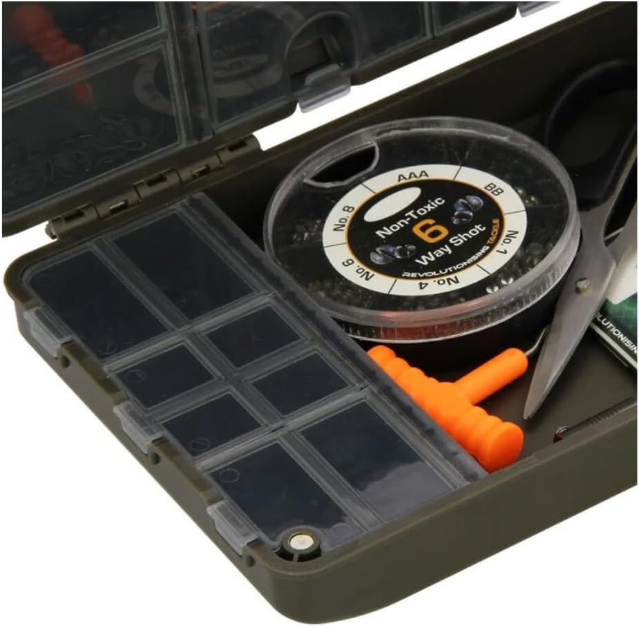 Tacklebox Set mit Magnetverschluss - Köderbox zum Angeln zweiseitig mit vielen Fächern Angelbox in g