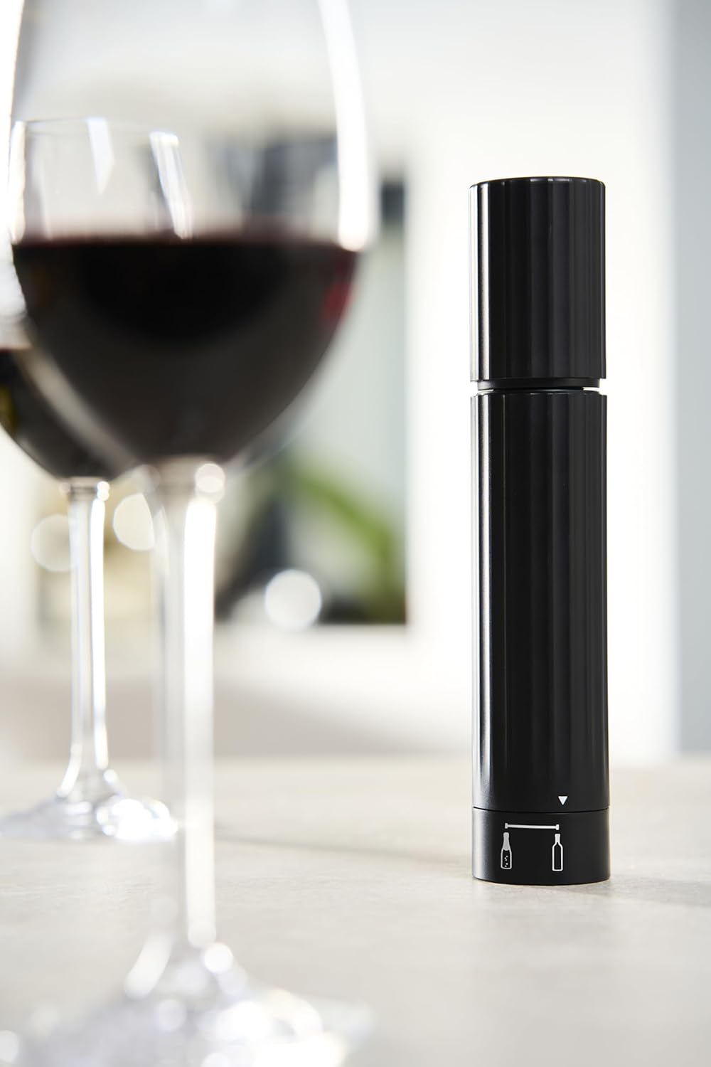 Peugeot - Manuelle Vakuumpumpe mit ABS-Oberfläche – Doppelfunktion für Wein leise und sprudelnd – 3